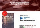 E-book BELAJAR HUKUM: Antologi Artikel Hukum